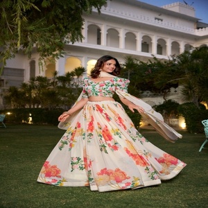 Party Wear Georgette avec imprimé floral Lehenga Choli Fabricant et fournisseur de Surat au prix de gros - Product Image 1