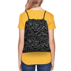 Portable Nylon Tracks Backpack with Drawstring Bag Fashion <b>Bundle</b> Pocket for Shoes and <b>Clothes</b> - Product Image 4