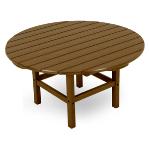 Round coffee table made of <b>solid</b> teak <b>wood</b> and high quality material for indoor and outdoor use - Product Image 1