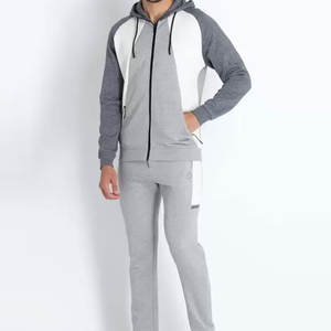 Survêtement de sport à fermeture éclair complète pour hommes avec poignets élastiques en tissu respirant et cordon de serrage à la taille pour un entraînement actif - Product Image 4