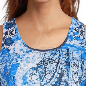 Camiseta sin Mangas Casual para Mujer, Sublimada, con Logotipo Frontal, Transpirable, de Secado Rápido, Ecológica, Colores y Tallas Personalizadas, Venta al Por Mayor OEM - Product Image 5