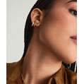 Pendientes de tuerca planos de moda religiosa con doble diamante esmeralda y circonita, de titanio y latón, con forma de estrella, para fiestas - Product Image 2