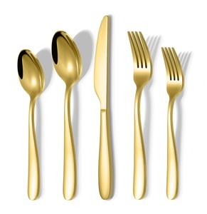 Couverts En Acier Inoxydable Couteau Fourchette Cuillère Ensemble Vaisselle Vaisselle En Gros 24pcs Ensembles De Couverts - Product Image 3