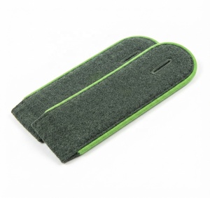 Épaulettes d'officier vert foncé sur mesure avec passepoil vert clair, épaulettes d'uniforme de service uni - Product Image 5