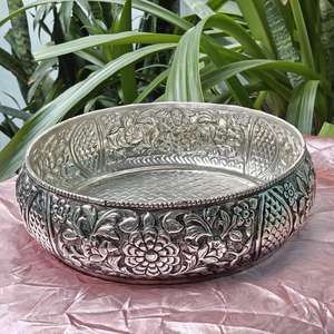 Plateau en laiton décoratif de luxe en gros, plateau de service personnalisé pour fruits, maison, hôtel, restaurant, artisanat en laiton - Product Image 1