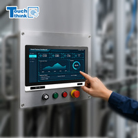 Terminal MES 15,6 pouces, PC industriel, écran tactile sans ventilateur IP65, ordinateur tout-en-un HMI, Android 13, Windows, double LAN, RS232