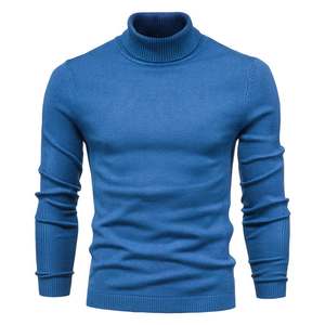 Fabricante de Prendas de Punto, Suéter de Cuello Alto de Lana de Alta Calidad Personalizado para Otoño e Invierno, Suéteres de Punto para Hombre - Product Image 3