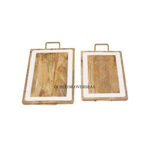 Bandeja de servicio de diseño único de madera de calidad lujosa, venta al por mayor, suministro de accesorios de cocina para el hogar y el Hotel - Product Image 6