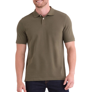 Tendance 100% coton brodé Logo Polo T-Shirt pour hommes Golf affaires uniforme couleur unie évacuation de l'humidité polos - Product Image 6