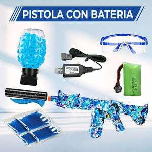 Rifle de Juguete Automático Recargable Azul, Pistola de Hidrogel M249 de Alta Capacidad, con Diseño de Metal y Estilo Electrónico - Product Image 3