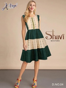 Vestidos casuales clásicos para mujeres cortas con espejo real y trabajo de bordado elegante - Product Image 3