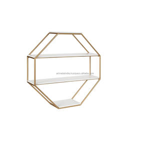 Nouveau DESIGN fait à la main en métal, étagère murale en métal de forme ronde en métal, prix de gros disponible - Product Image 2