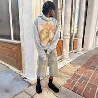 Sweats à capuche de style européen américain pour hommes, gothique, haute rue, automne, coupe ample, Alien Print Couplet Hoodies