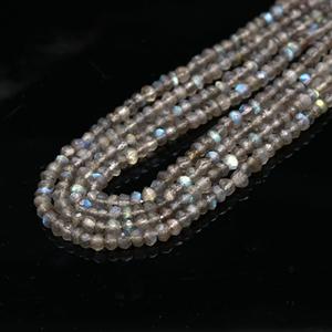 Cuentas Redondas de Labradorita Natural Brillante, Color Negro Arcoíris, 4mm, Fuego Azul, Facetadas, Grado AAA, para Diseño de Joyería - Product Image 4