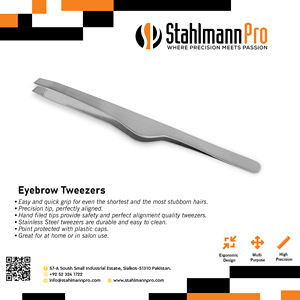 Vente en gros de pinces à épiler STAHLMANN Pro BSB-309-09 à pointe inclinée en acier inoxydable 2025 avec logo et emballage personnalisés, OEM/ODM disponible - Product Image 5