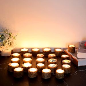 T-Light Holder en bois Décor à la maison Bougeoir en bois naturel Ambiance parfaite Design écologique - Product Image 2