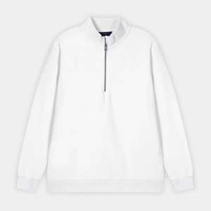 Sudadera de Invierno al por Mayor, Unisex, con Cierre de Cremallera de un Cuarto, Logotipo Bordado Personalizado OEM, 100% Algodón de Alta Calidad, Transpirable - Product Image 1