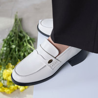 Chaussures décontractées pour femmes [JSHOE] – Mocassins Penny respirants ultra-légers rehaussants en cuir action – Article mondial très prisé pour l'automne