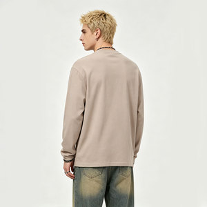 T-shirts pour hommes <span class=keywords><strong>Orona</strong></span> Heavyweight 230gsm, T-shirt à manches longues pour hommes, doux, respectueux de la peau, anti-rides, vêtements de travail, vente en gros - Product Image 3