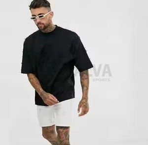 Camisetas Extra Grandes Personalizadas de Algodón 100% Transpirables de Secado Rápido con Cuello Alto Estilo Casual Elegante para Hombre 2024 Servicio OEM - Product Image 3