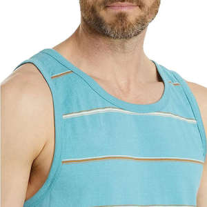 <b>Mens</b> gym tank top sleeveless fitness workout <b>singlet</b> breathable custom logo blue color top wholesale manufacturer - Product Image 6