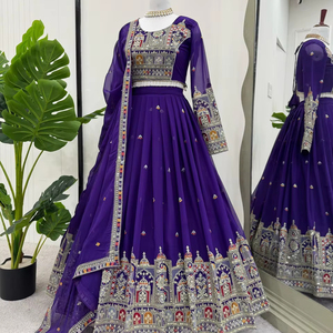 Lehenga Choli de Henixa Creation, Alta Demanda, Verano 2025, para Bodas y Fiestas, Largo hasta el Suelo, Corte Ajustado, Secado Rápido, Estilo Indio Pakistaní - Product Image 1