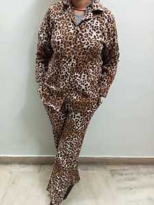 Conjunto de pijama con estampado de algodón de tigre indio ultrasuave, ropa de dormir de noche holgada, bolsillo con botones, bolsillo desmontable con botones, dama de honor PJ - Product Image 5