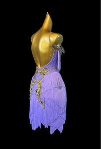 Vestido de Noche de Gasa con Cuentas Hechas a Mano, Corto, Sin Mangas, con Estampado Frontal, Silueta en Línea A para Mujer - Product Image 4