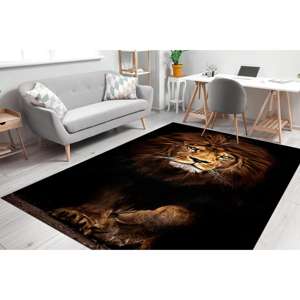 Alfombra Estampada - Alfombras de Leones, Alfombra para Cuarto de Hombre, Alfombras de Vida Silvestre, Alfombras de Animales, Alfombra de Chenilla - Product Image 3