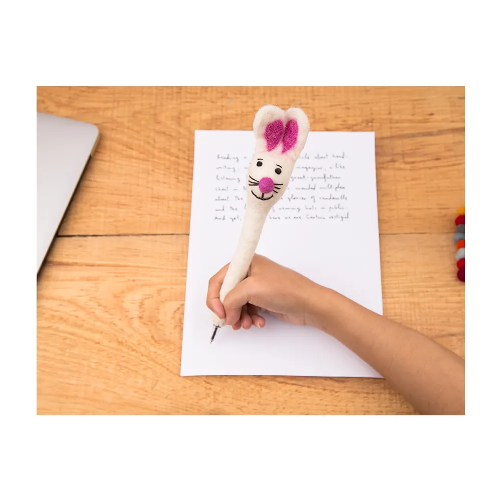 Cute Bunny Shaped Pens for Girl Boy Kids Gift Fun Toy Pencil Cover Available At Best Price