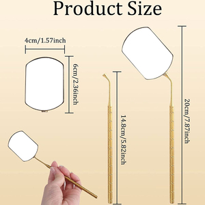 Miroir de maquillage pliable à double face éclairé en plastique multicolores avec logo personnalisé - Product Image 2