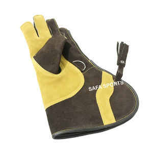 High Quality Outdoor Hunting Falconry <b>Suede</b> Leather Double Layer 33cm Long <b>Glove</b> - Product Image 2