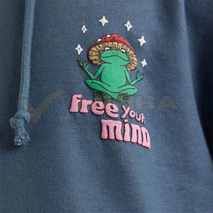 Sweat-shirts à capuche pour hommes, prix d'usine, coupe-vent, impression en relief, best-seller, en coton, impression en relief - Product Image 5