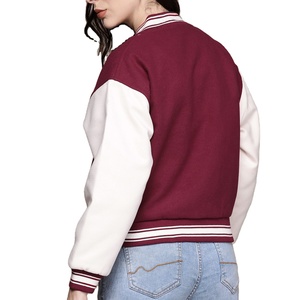 Venta al por mayor por encargo 320gsm Varsity Jacket Cierre de botón de alta calidad Otoño Invierno Streetwear transpirable algodón relleno - Product Image 2