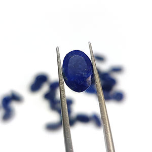 4 piezas de lapislázuli natural 10x7mm faceta ovalada 9,0 Cts lote Iroc ventas alta calidad Afgani lapislázuli corte ovalado piedra preciosa US $9 para todos - Product Image 5