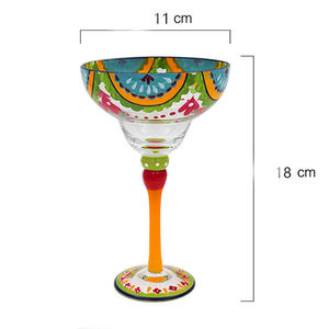 Bicchieri da Cocktail Margarita Dipinti a Mano JUXINDA, Calici in Cristallo Dipinti a Mano, Bicchieri con Stelo <span class=keywords><strong>Alicia</strong></span>, Bicchieri in Cristallo. - Product Image 2