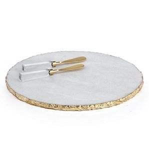 Wholesale Customized Luxury Decorative Brass Lid Edge Canisters Tray Luxury Marble Gold Edge <b>Chopping</b> <b>Blocks</b> Creative Design - Product Image 2