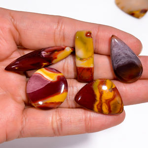 Hermosa calidad de Grado Superior 100% Natural Mookaite Mix Shape Cabochon Loose Gemstone Lot para hacer joyería 21X21 42X22mm - Product Image 2