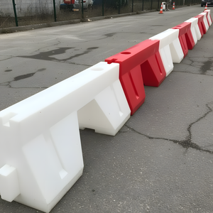 Barrière de sécurité routière blanche 120 x 50 x 50 cm, prototype de garde-corps - Product Image 6