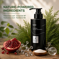 Fabricant de shampooings pour soins capillaires, marque privée, volumisant, anti-chute de cheveux, feuille d'arborvitae, hyaluronate de sodium, MSDS, GMPC, ISO22716