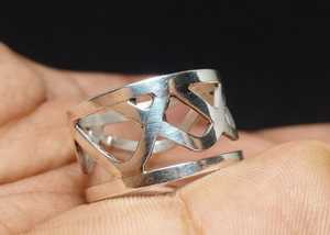 Anillos de doble banda de joyería de plata hechos a mano de moda para bodas y fiestas, disponibles para venta al por mayor - Product Image 5