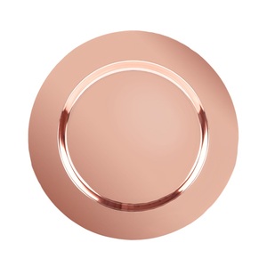 จานรองอาหารทรงกลมทำจากเหล็กเคลือบนิกเกิล เป็นมิตรกับสิ่งแวดล้อม เหมาะสำหรับงานเลี้ยงอาหารค่ำ งานแต่งงาน ตกแต่งอย่างหรูหรา ใช้สำหรับเสิร์ฟอาหาร - Product Image 2