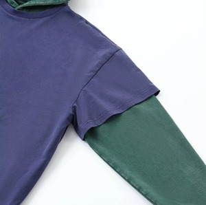 Nouveau Style personnalisé hommes mode à capuche Vintage Double couche à capuche poids lourd surdimensionné lavage à l'acide pull à capuche pour hommes - Product Image 5