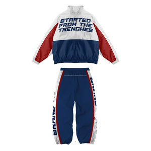 Trajes de chándal de nailon con cremallera para entrenamiento, tallas grandes, estilo urbano, cortavientos de poliéster para primavera, chándal de temporada. - Product Image 2