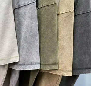 T-shirt vintage 100% coton surdimensionné à motif solide pour hommes, impression numérique, logo, style formel - Product Image 3