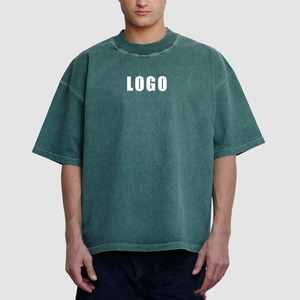 Camiseta de Hombre Estilo Urbano, Talla Grande, 100% Algodón, Tejido de Punto, 230 g/m², Lisa, Personalizable, Lavado Ácido, Transpirable, Cuello Redondo, Venta al Por Mayor - Product Image 1