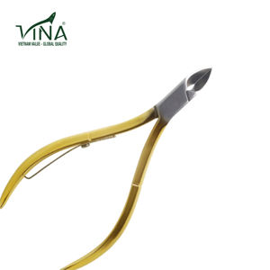 Vina VNN-20 Pince à ongles en acier au carbone plaqué or de haute qualité Soin des ongles délicat des doigts et des orteils avec lame tranchante Sûr pour les utilisateurs - Product Image 4