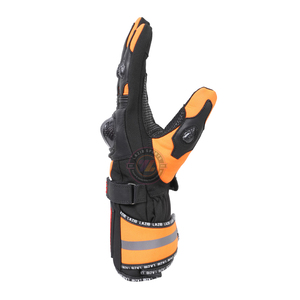 ถุงมือขี่มอเตอร์ไซค์ผ้าทอทนทานต่อการขัดถู กันน้ำ พร้อมแถบสะท้อนแสงมองเห็นได้ชัดเจน คุณภาพพรีเมียม ข้อมือยาว สำหรับทำงานและขี่รถ - Product Image 4