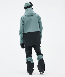 Combinaison de ski personnalisée, imperméable, respirante, veste verte et noire, isolée, vêtements de snowboard d'hiver, sports de plein air, combinaison de ski - Product Image 4