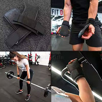 Sangles de poignet et poignées de traction en néoprène haute qualité et résistantes avec crochet pour la musculation et les entraînements en salle de sport